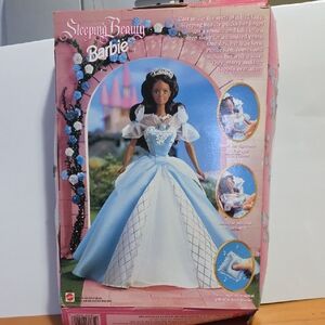 Barbie Sleeping Beauty Doll in Elegant Blue and White Gown